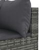 vidaXL Salon de jardin 6 pcs avec coussins Gris R&eacute;sine tress&eacute;e