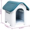 vidaXL Niche pour chien Bleu 59x75x66 cm Polypropylène