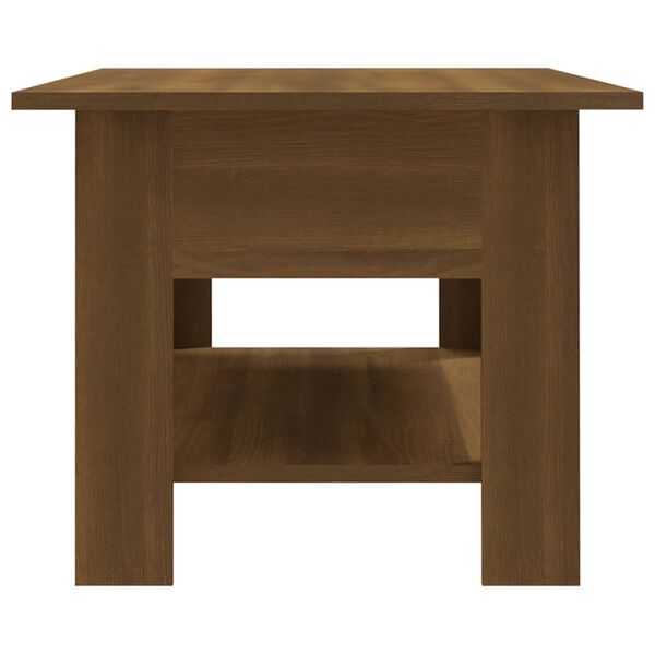 vidaXL Table basse ch&ecirc;ne marron 102x55x42 cm bois d'ing&eacute;nierie