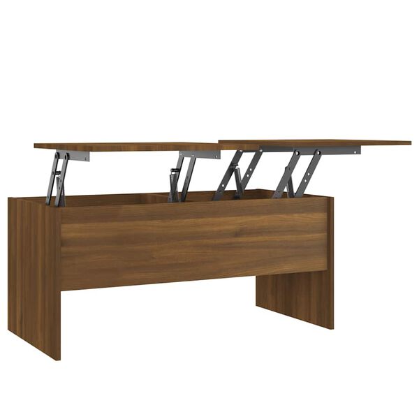vidaXL Table basse Ch&ecirc;ne marron 102x50,5x46,5 cm Bois d'ing&eacute;nierie