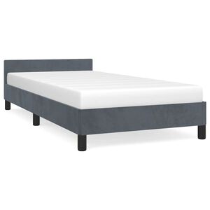 vidaXL Cadre de lit sans matelas gris fonc&eacute; double XL velours