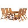vidaXL Ensemble &agrave; manger de jardin 7 pcs Bois d'acacia massif 160-240 cm