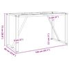 vidaXL Pieds de table à manger cadre en O 140x60x73 cm acier