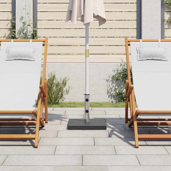 vidaXL Socle de parasol Granite 28,5 kg Carré Noir