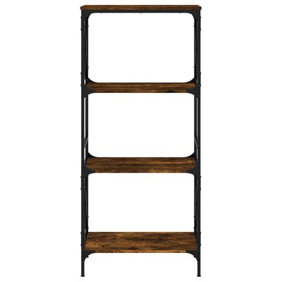 vidaXL Bibliothèque 4 niveaux chêne fumé 59x35x132cm bois d'ingénierie