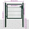 vidaXL Portillon Acier Vert 100x100 cm