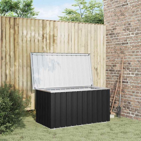 vidaXL Bo&icirc;te de rangement de jardin Anthracite 129x67x65 cm