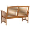 vidaXL Banc de jardin avec coussins 119 cm Bois solide d'acacia