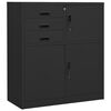 vidaXL Armoire de bureau et jardinière Anthracite 90x40x125 cm Acier