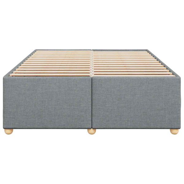 vidaXL Cadre de lit sans matelas gris clair tissu