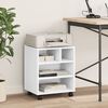 vidaXL Support d'imprimante avec roulettes blanc 41x32x48 cm