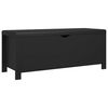 vidaXL Bo&icirc;te de rangement avec coussin noir 105x40x45 cm