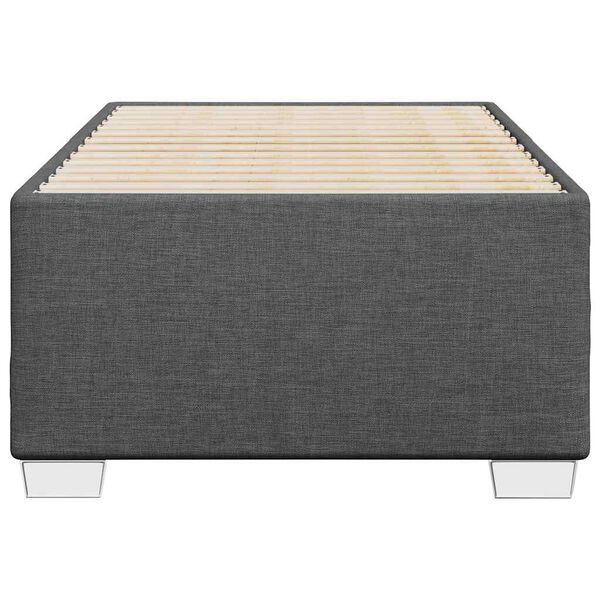 vidaXL Cadre de lit sans matelas gris foncé tissu