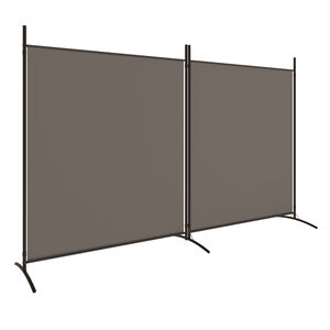 vidaXL Cloison de s&eacute;paration 2 panneaux Anthracite 348x180 cm Tissu