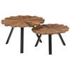 vidaXL Tables basses 2 pcs Bois de r&eacute;cup&eacute;ration massif
