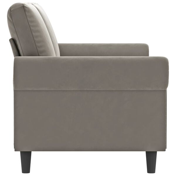 vidaXL Canap&eacute; &agrave; 2 places Gris clair 140 cm Velours
