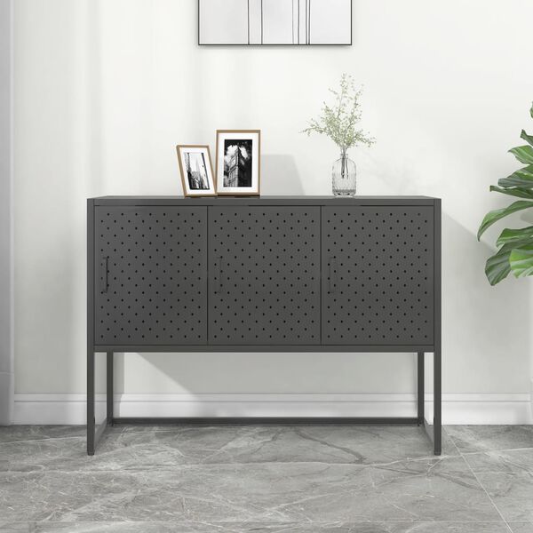 vidaXL Buffet Anthracite 105x35x75 cm Acier