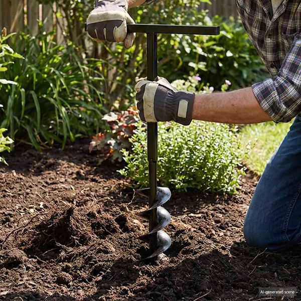 B&ecirc;che et tari&egrave;re manuelle 150 mm avec Rallonge 13 m acier
