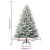 vidaXL Sapin de No&euml;l artificiel LED et flocons de neige 180 cm PVC PE