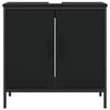 vidaXL Armoire lavabo de salle de bain noir 60x30x60 cm