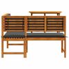 vidaXL Ensemble de banc de jardin 2 pcs Marron Bois d'Acacia Massif