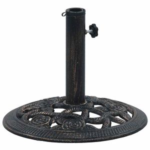 vidaXL Socle de parasol Noir et bronze 9 kg 40 cm Fonte