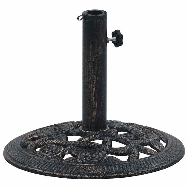 vidaXL Socle de parasol Noir et bronze 9 kg 40 cm Fonte