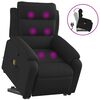 vidaXL Fauteuil inclinable de massage noir tissu