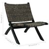 vidaXL Chaise de relaxation rotin kubu naturel et bois d'acajou massif