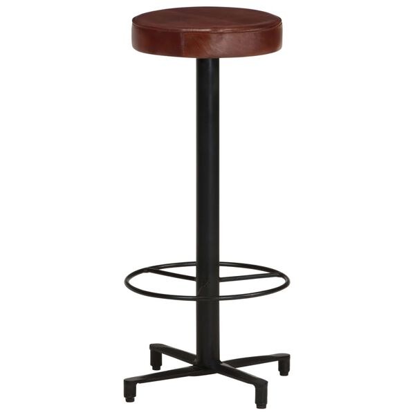vidaXL Tabourets de bar lot de 2 76 cm cuir v&eacute;ritable