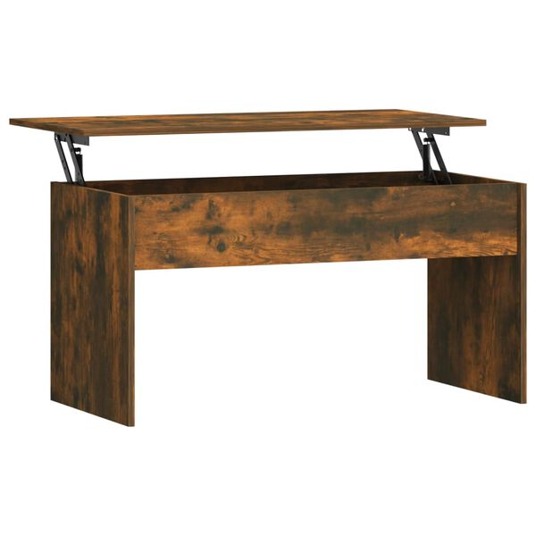 vidaXL Table basse Ch&ecirc;ne fum&eacute; 102x50,5x52,5 cm Bois d'ing&eacute;nierie