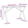 vidaXL Pieds de table à manger cadre en Y 120x60x73 cm acier