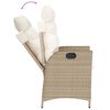 vidaXL Ensemble de bistro 3 pcs avec coussins beige résine tressée