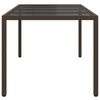 vidaXL Table de Jardin Marron 190 x 90 x 75 cm polyrotin