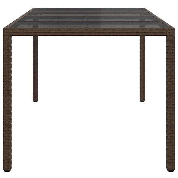 vidaXL Table de Jardin Marron 190 x 90 x 75 cm polyrotin