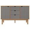 vidaXL Buffet OTTA Marron et gris 113,5x43x73 cm Bois massif pin