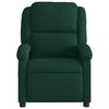 vidaXL Fauteuil inclinable de massage vert fonc&eacute; velours