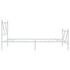 vidaXL Cadre de lit m&eacute;tal sans matelas et pied de lit blanc 100x200 cm