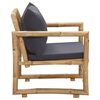 vidaXL Chaises de jardin avec coussins lot de 2 Bambou