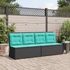 vidaXL Banc de jardin Noir polyrotin