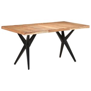 vidaXL Table de salle &agrave; manger 160x80x76 cm Bois d'acacia solide