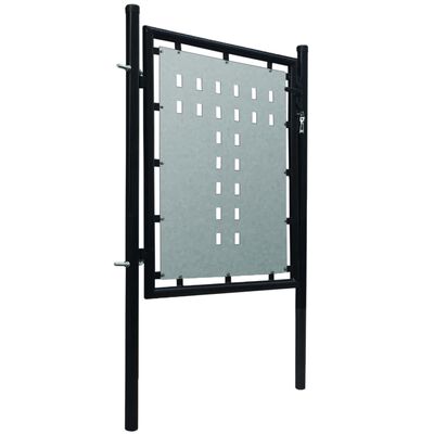 vidaXL Porte de clôture à porte unique acier galvanisé 0,99 x 0,75 cm