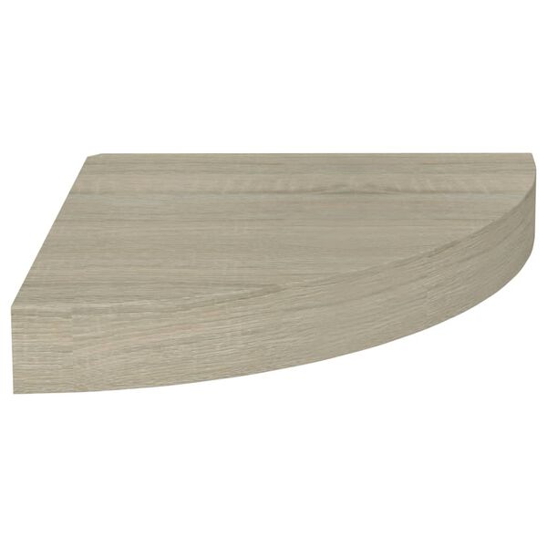 vidaXL &Eacute;tag&egrave;re d'angle flottante ch&ecirc;ne 25x25x3,8 cm MDF