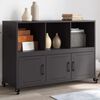 vidaXL Buffet noir 100,5x39x72 cm acier