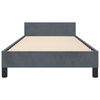 vidaXL Cadre de lit sans matelas gris foncé double velours