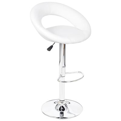 vidaXL Tabourets de bar lot de 2 blanc similicuir