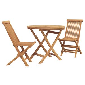 vidaXL Ensemble de salle &agrave; manger pour jardin 3 pcs Marron