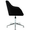 vidaXL Chaise pivotante à manger noir tissu