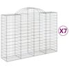 vidaXL Paniers &agrave; gabions arqu&eacute;s 7 pcs 200x50x140/160 cm Fer galvanis&eacute;