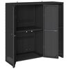 vidaXL Armoire de rangement avec &eacute;tag&egrave;re Noir 100 x 36 x 102 cm Rotin